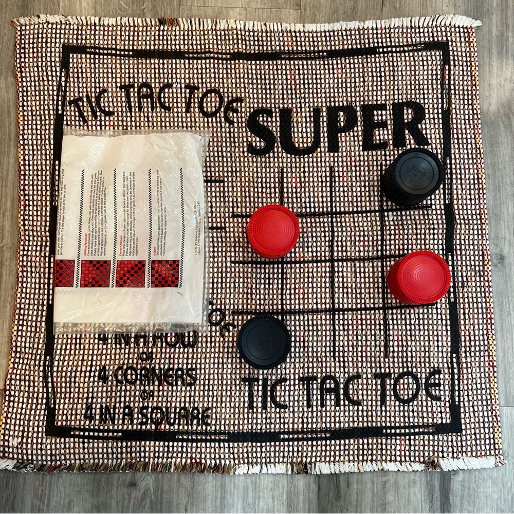 Multiflex Designs Jumbo Checkers‎ Oversized Fabric Game Board Mat.